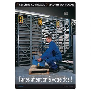 Affiche - Faites attention à votre dos!