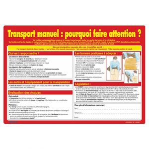 Affiche sur le transport manuel _ pourquoi faire attention