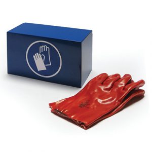 Boîte de rangement EPI en acier laqué pour gants