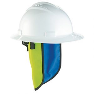 Cache nuque rafraîchissant haute visibilité pour casque
